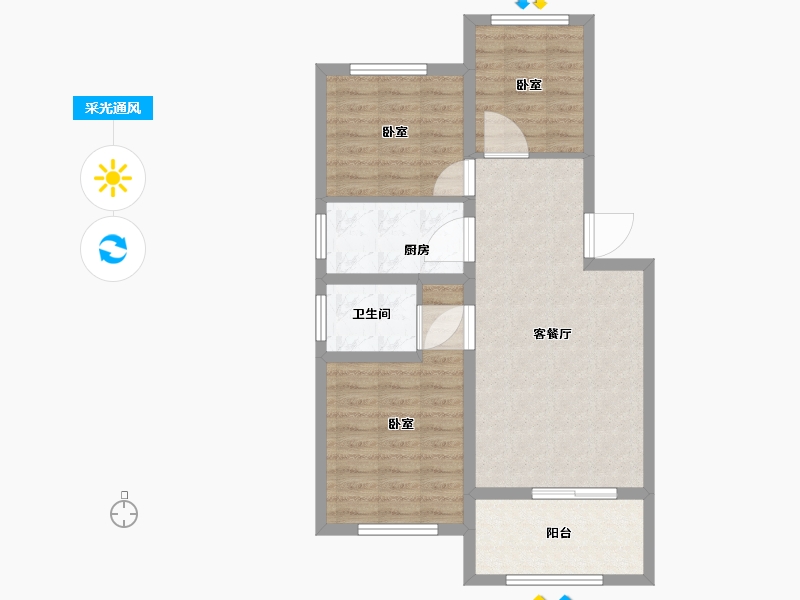 河北省-沧州市-沧州国际五金汽配城-74.00-户型库-采光通风