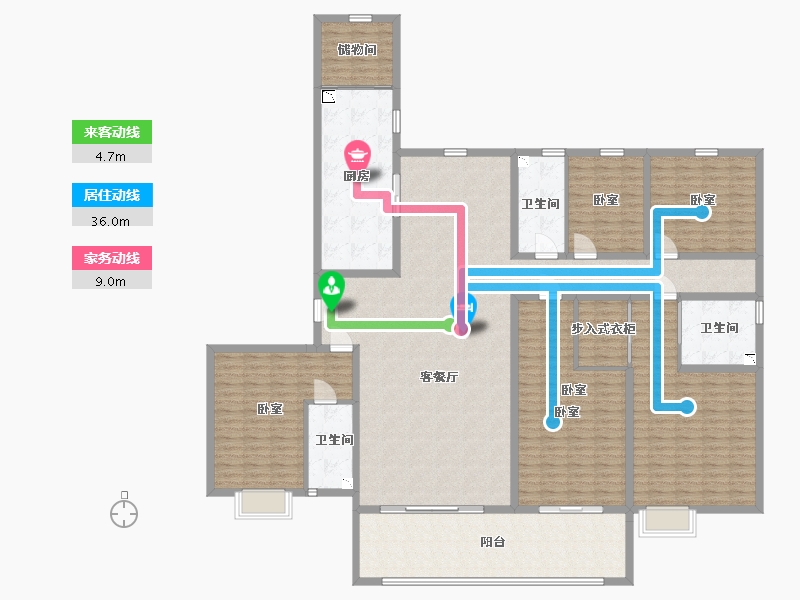 山西省-太原市-碧桂园玖玺臺-232.30-户型库-动静线