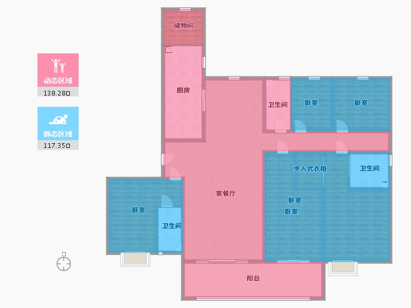 山西省-太原市-碧桂园玖玺臺-232.30-户型库-动静分区