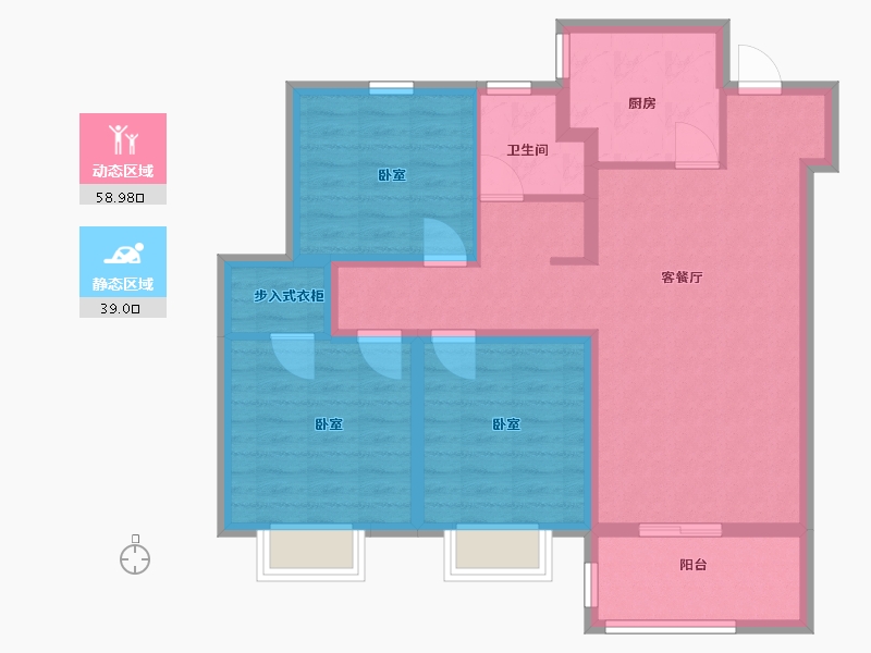 河北省-沧州市-新城悦隽风华-87.00-户型库-动静分区