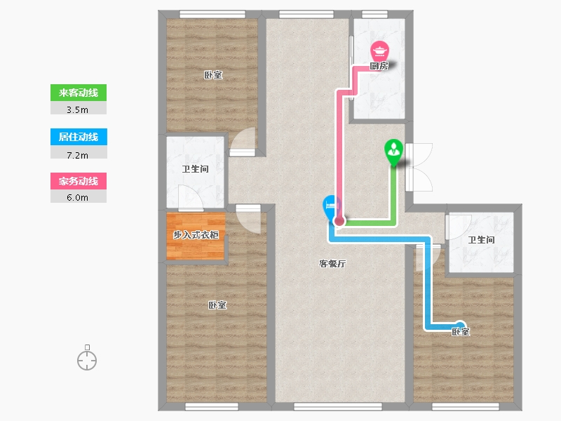 山西省-大同市-碧水云天·御河苑-104.65-户型库-动静线