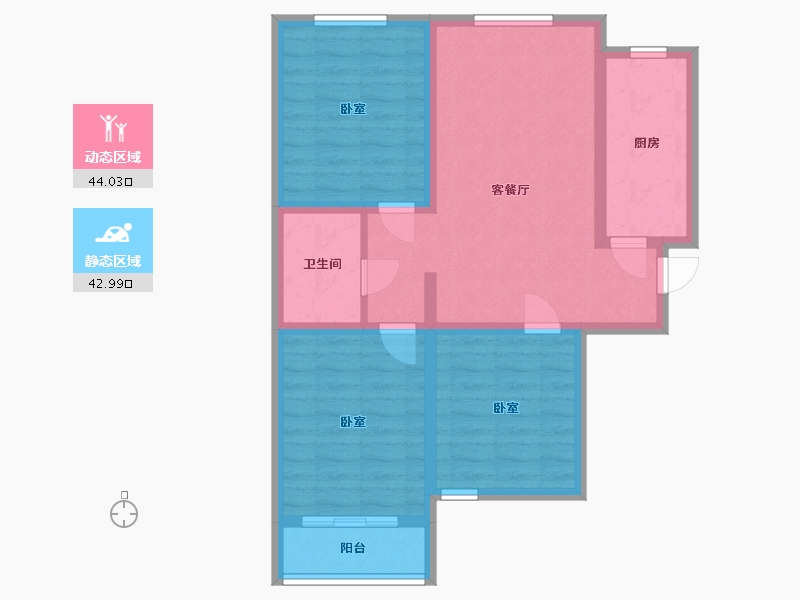 山西省-太原市-东润国际3期-77.00-户型库-动静分区