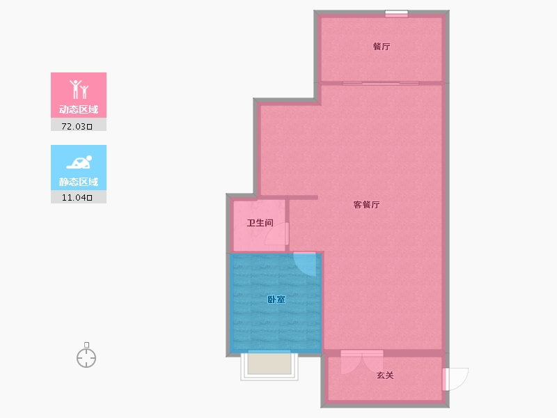 山西省-太原市-阳光城花满墅-76.48-户型库-动静分区