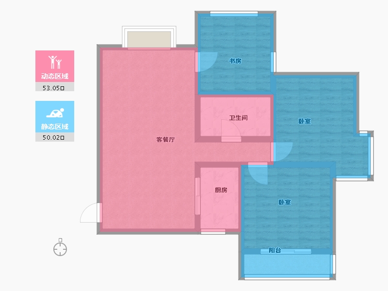 山西省-太原市-宜佳上东城-92.14-户型库-动静分区