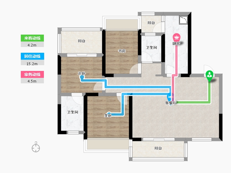 四川省-成都市-逸山公馆-85.00-户型库-动静线