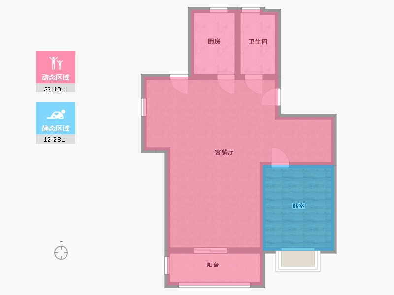 山西省-太原市-德元府-67.70-户型库-动静分区