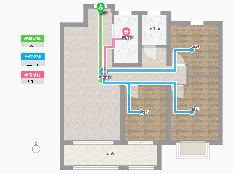 河北省-沧州市-嘉禾一方-71.44-户型库-动静线