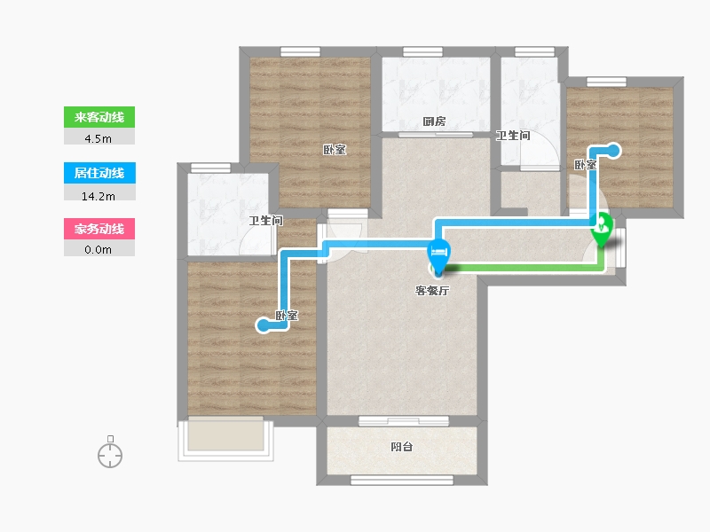 河北省-廊坊市-狮子城丁香园-79.01-户型库-动静线