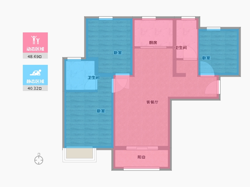 河北省-廊坊市-狮子城丁香园-79.01-户型库-动静分区