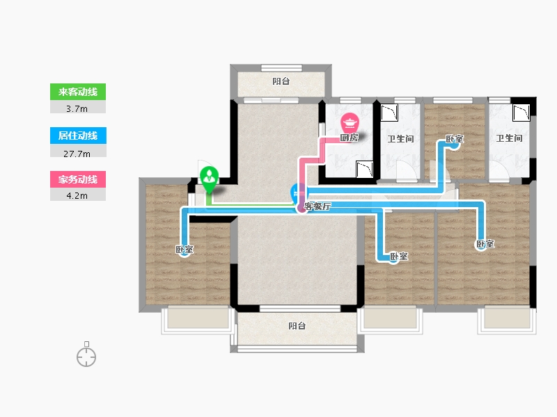 河北省-沧州市-碧桂园樾澜庭-99.52-户型库-动静线