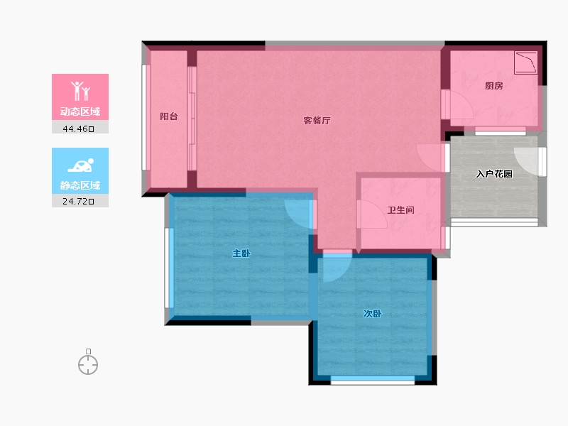 四川省-成都市-天立世纪华府-66.80-户型库-动静分区