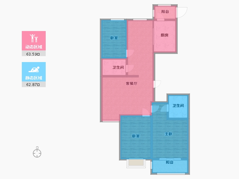 山西省-太原市-天泰·玉泽园-113.19-户型库-动静分区