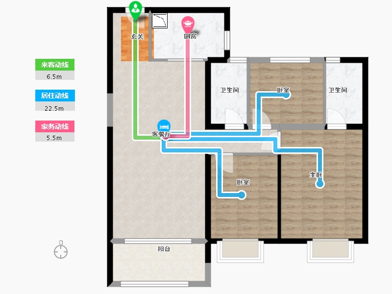 山西省-太原市-碧桂园玖玺臺-102.00-户型库-动静线