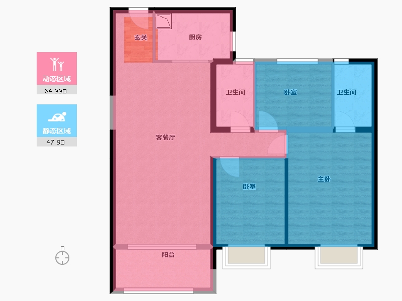 山西省-太原市-碧桂园玖玺臺-102.00-户型库-动静分区