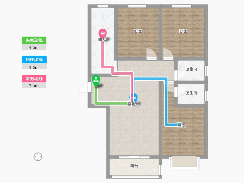 山西省-太原市-东润国际3期-91.11-户型库-动静线