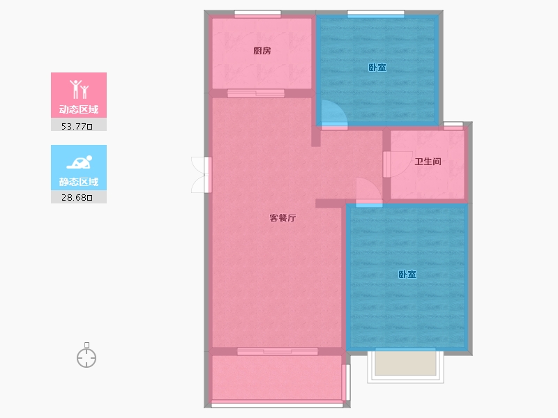 河北省-保定市-卓悦城-73.69-户型库-动静分区