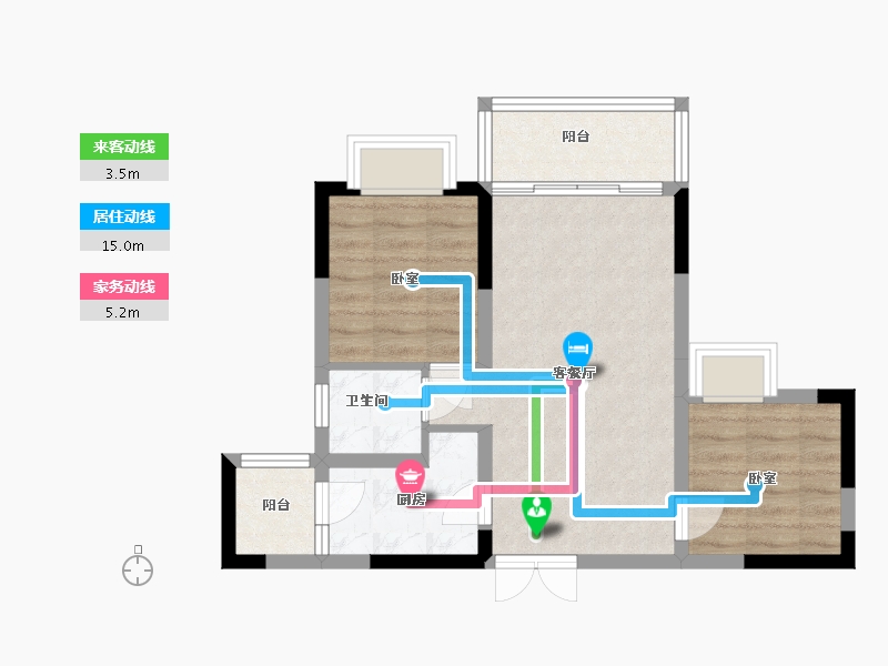 四川省-成都市-天骄府-55.60-户型库-动静线