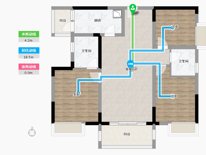 四川省-成都市-天立世纪华府-89.54-户型库-动静线