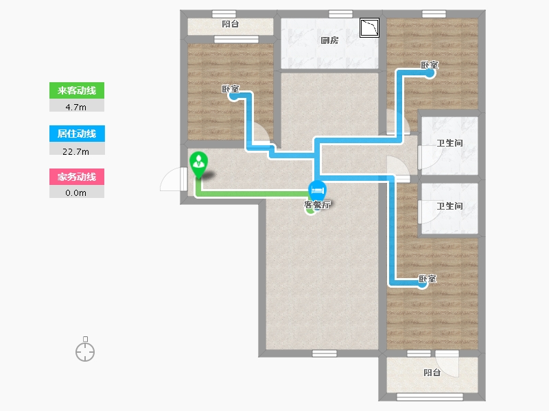 山西省-太原市-德元府-90.95-户型库-动静线