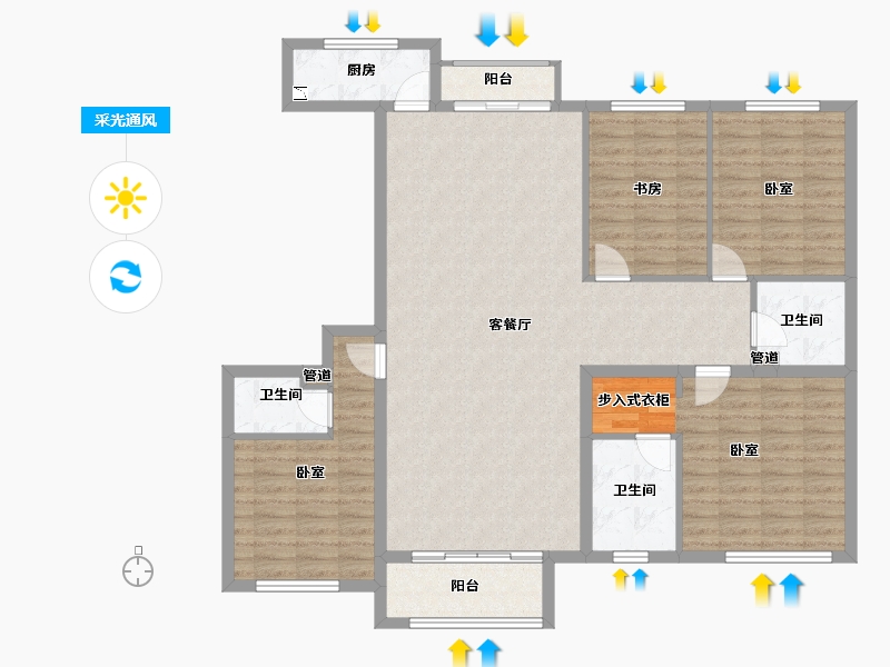 山西省-大同市-领阅-126.24-户型库-采光通风