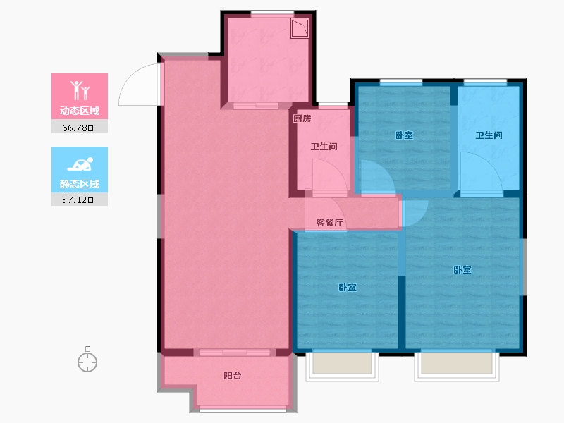 山西省-太原市-红星天润-111.26-户型库-动静分区