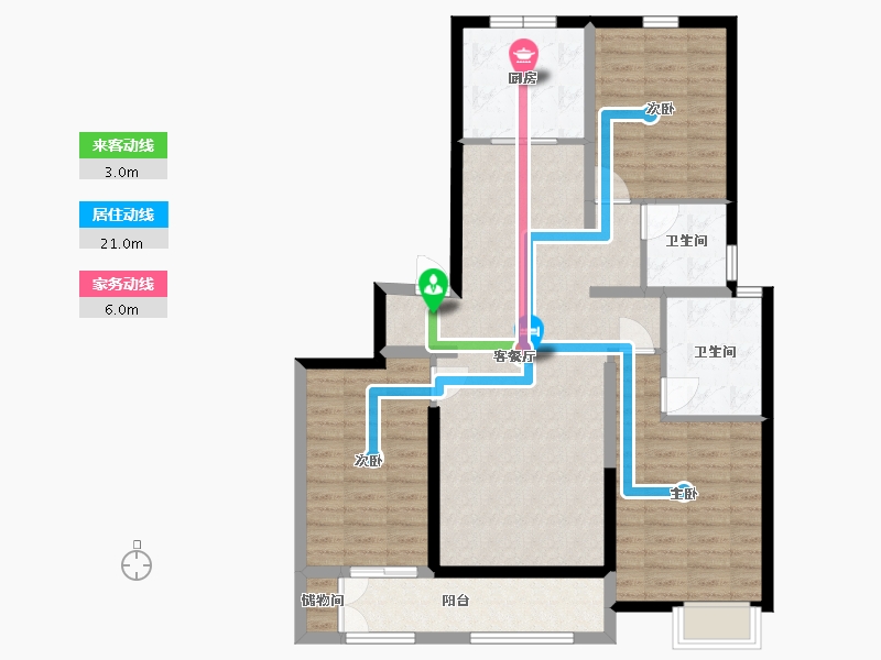 山西省-太原市-保利心语-102.25-户型库-动静线