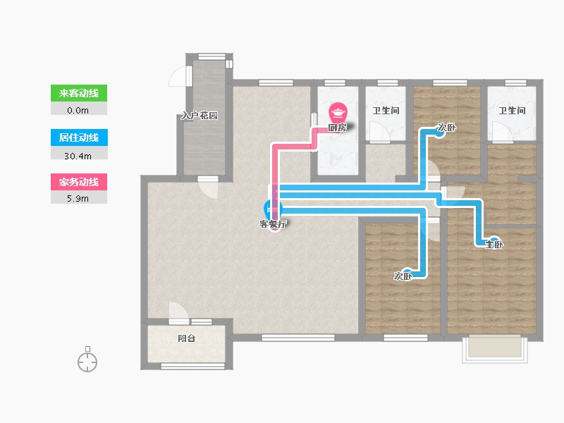 河北省-沧州市-建新梧桐墅-127.34-户型库-动静线