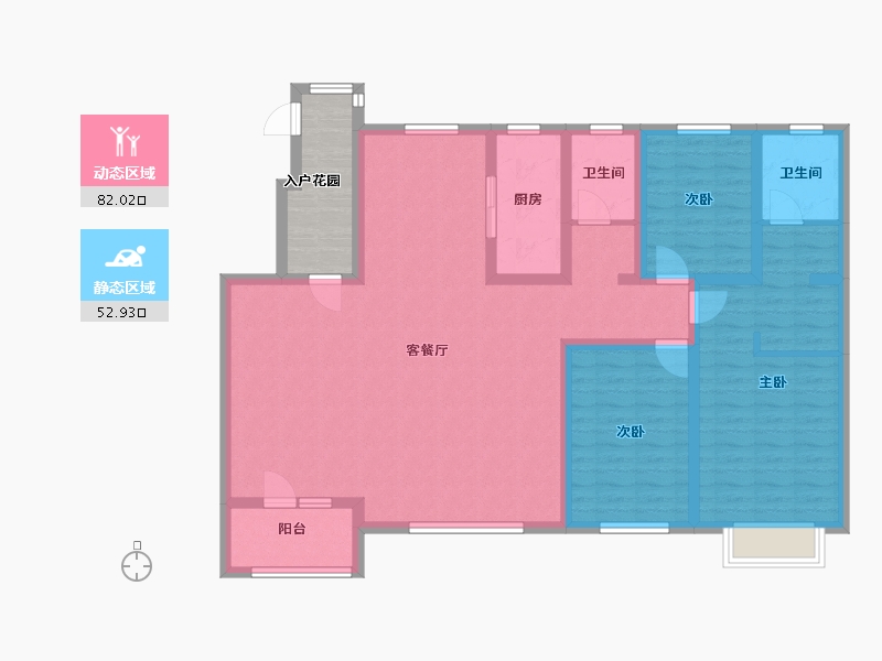 河北省-沧州市-建新梧桐墅-127.34-户型库-动静分区