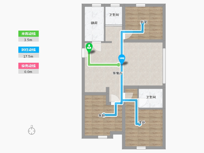 河北省-廊坊市-碧桂园-时代城-69.31-户型库-动静线