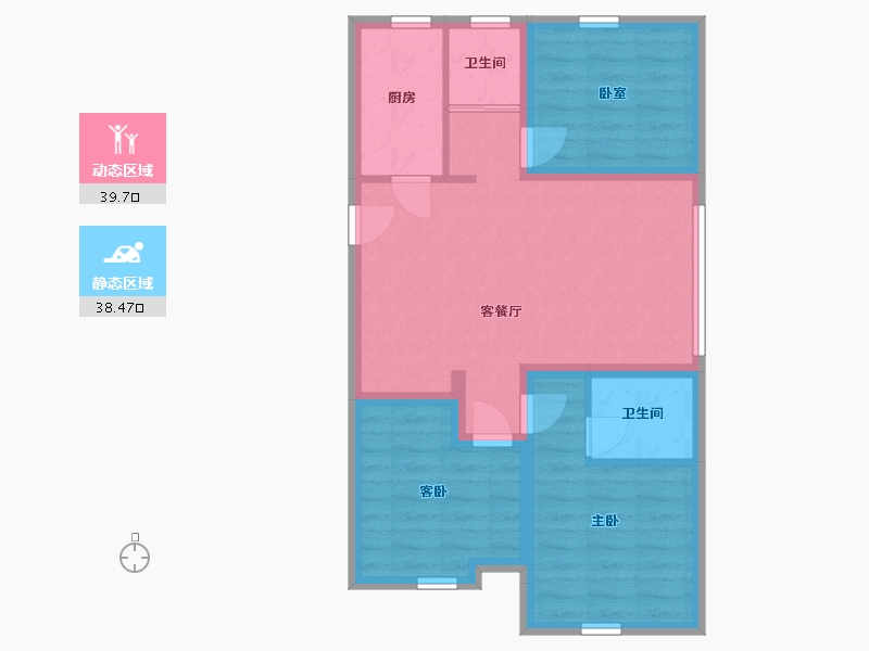 河北省-廊坊市-碧桂园-时代城-69.31-户型库-动静分区