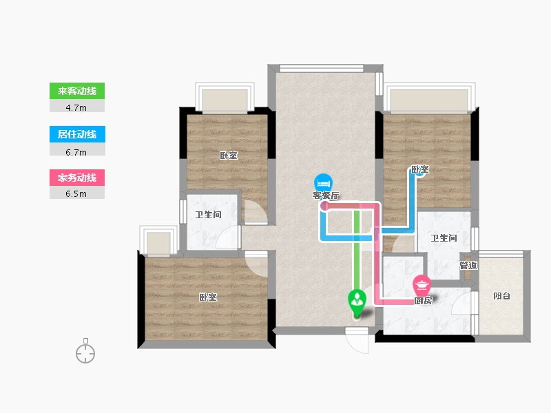 四川省-成都市-炎华置信上林景著-79.13-户型库-动静线