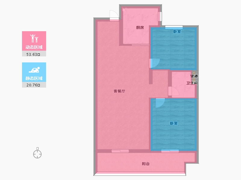 山西省-太原市-中铁诺德逸宸云著-66.00-户型库-动静分区