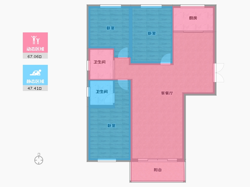 山西省-大同市-华岳华府豪庭-104.28-户型库-动静分区