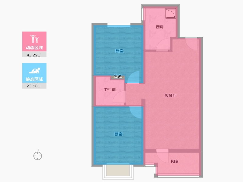 山西省-太原市-太原红星天悦-57.55-户型库-动静分区