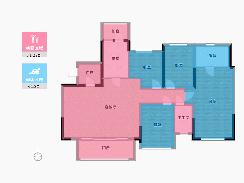 四川省-成都市-朗基香樾府-119.31-户型库-动静分区