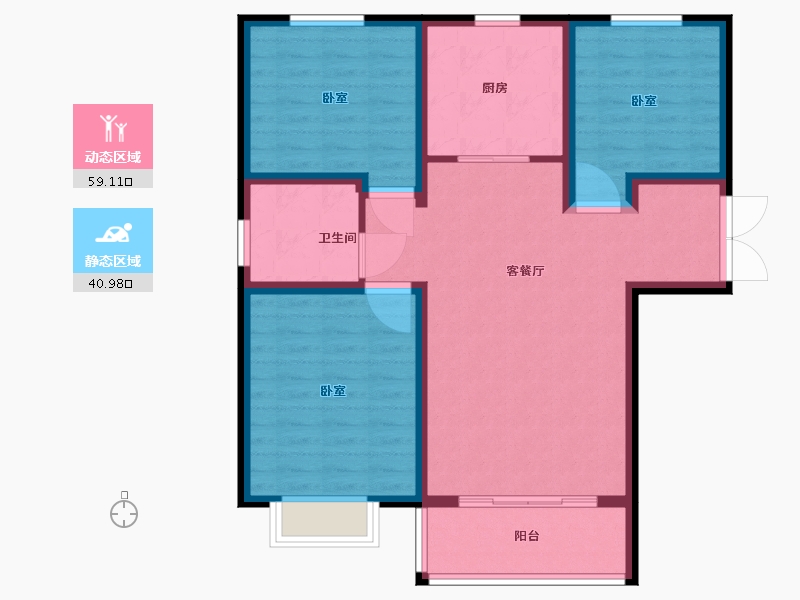 河北省-保定市-卓悦城-89.95-户型库-动静分区