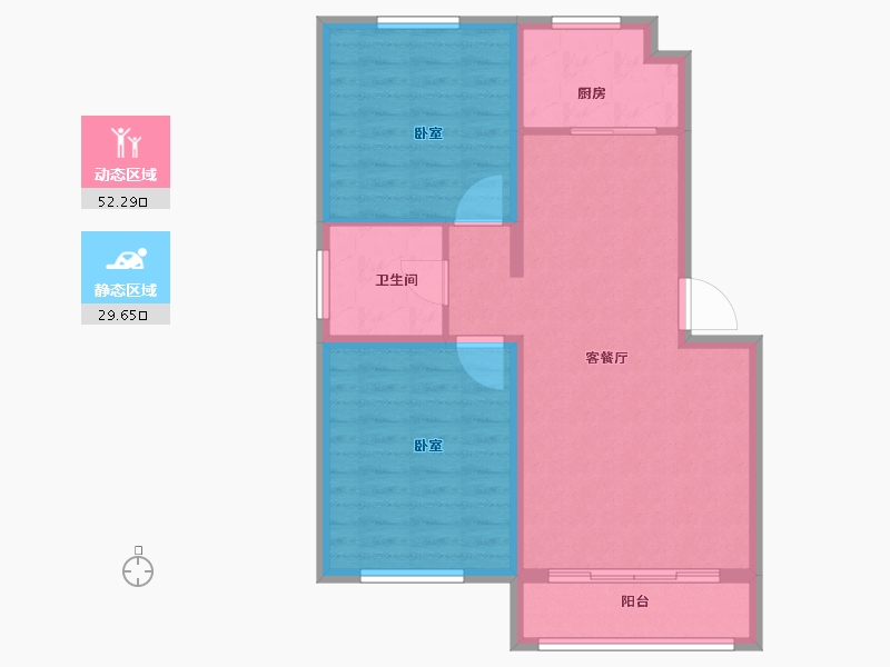 山西省-大同市-新发地·峰景山水-73.87-户型库-动静分区