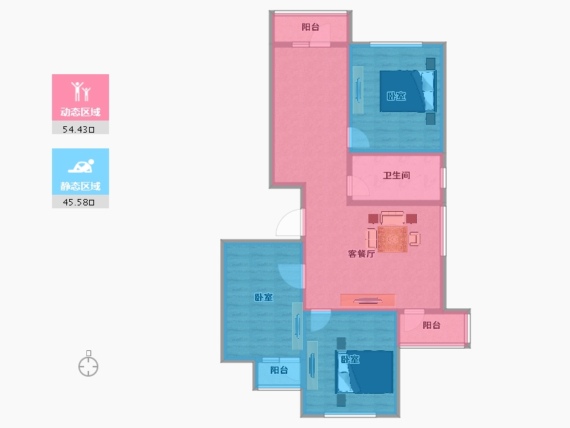 河北省-承德市-御水卧龙湾-90.38-户型库-动静分区