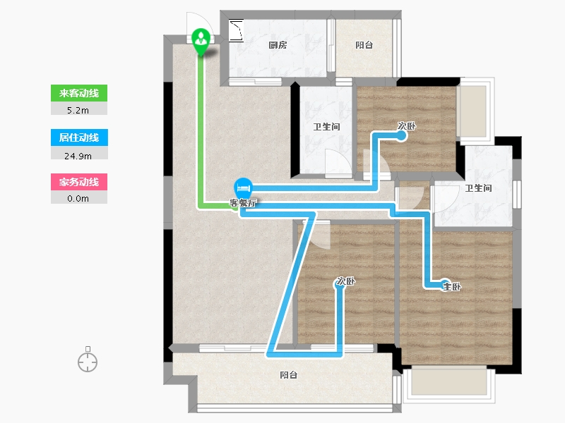 广西壮族自治区-桂林市-汇金万象滨江府-86.20-户型库-动静线