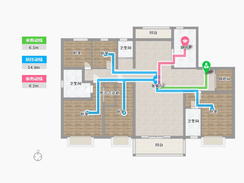 河北省-沧州市-碧桂园樾澜庭-159.92-户型库-动静线