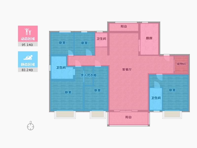 河北省-沧州市-碧桂园樾澜庭-159.92-户型库-动静分区