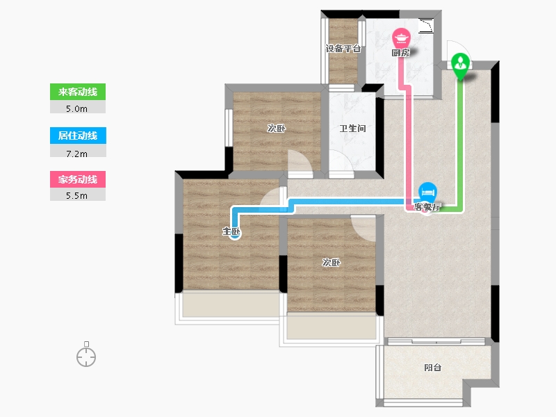 广西壮族自治区-桂林市-彰泰冠臻园-72.01-户型库-动静线