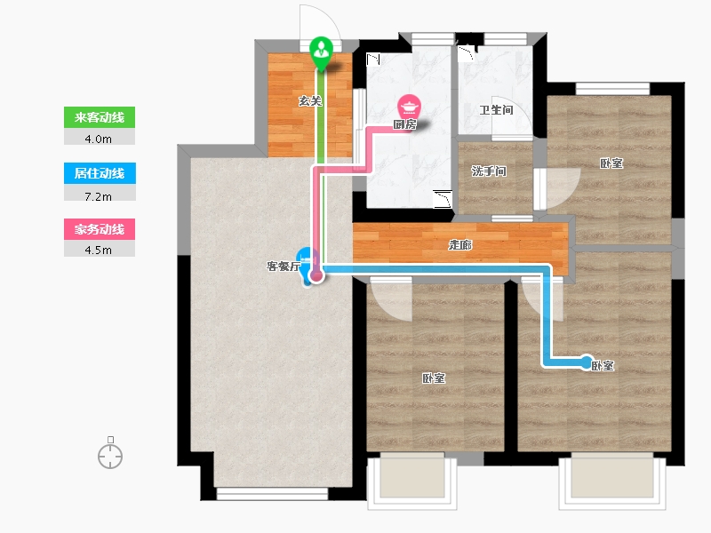 山西省-太原市-招商公园1872-61.17-户型库-动静线