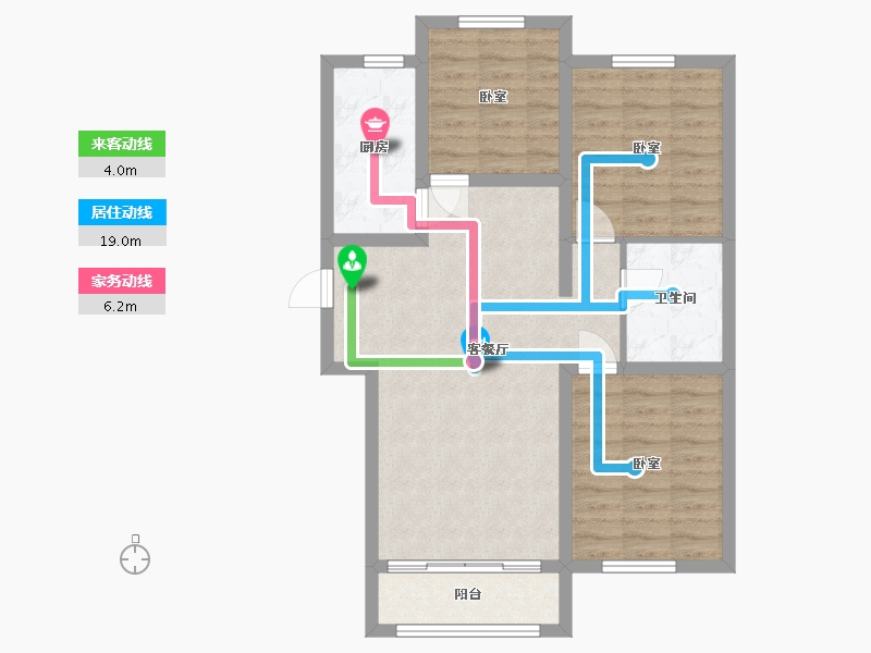 山西省-太原市-东润国际4期-77.04-户型库-动静线