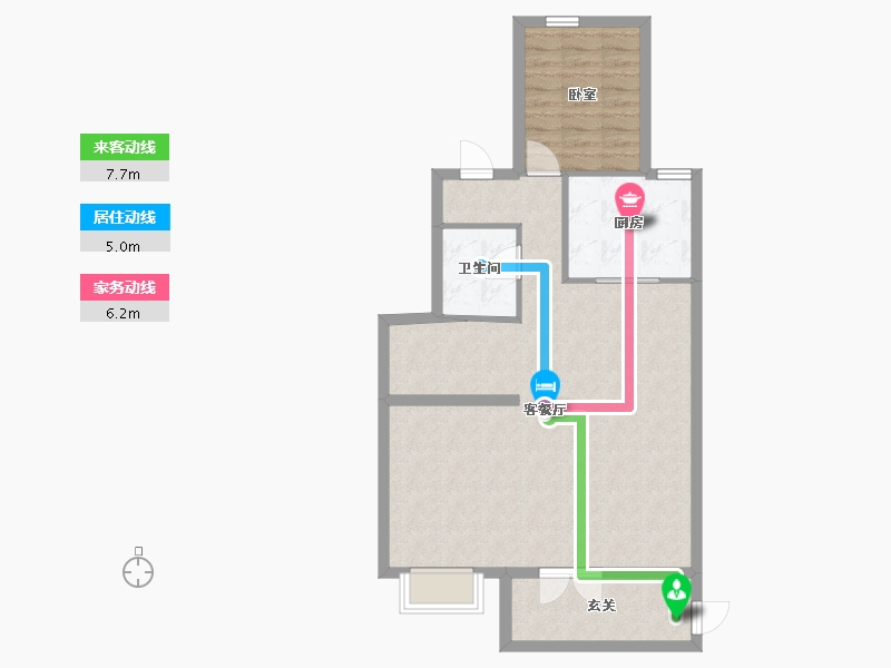 山西省-太原市-阳光城花满墅-76.73-户型库-动静线