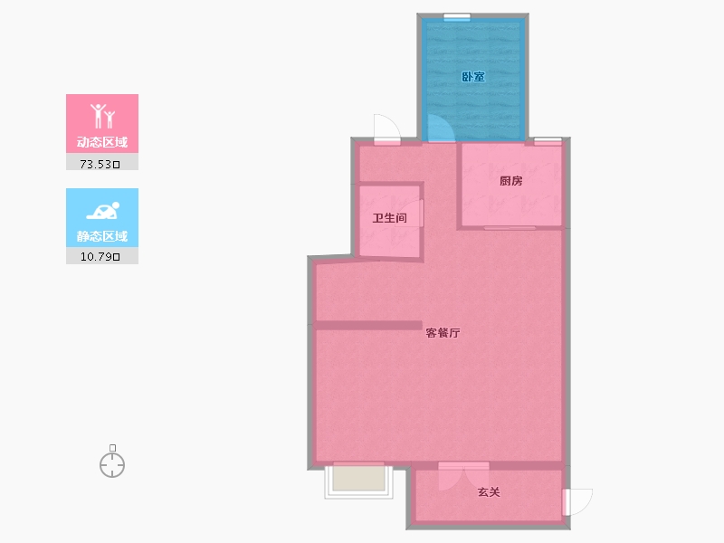 山西省-太原市-阳光城花满墅-76.73-户型库-动静分区