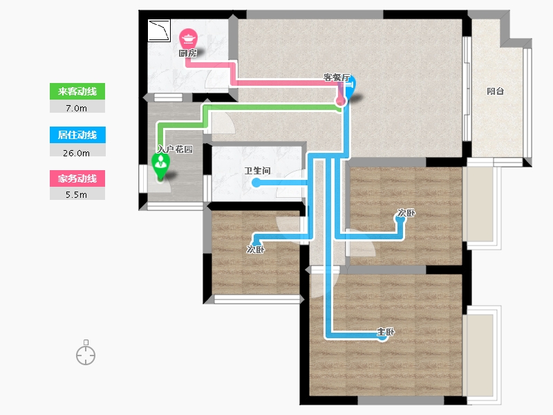 四川省-成都市-天立世纪华府-75.65-户型库-动静线