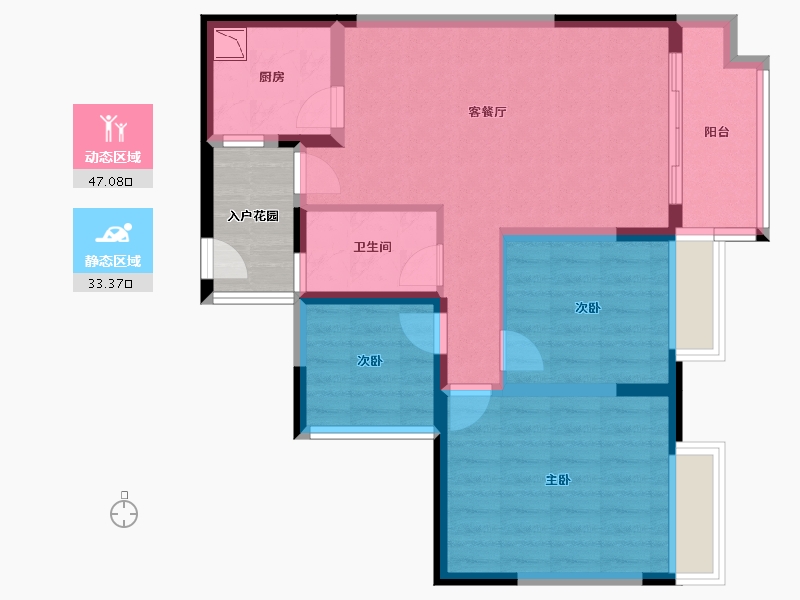 四川省-成都市-天立世纪华府-75.65-户型库-动静分区