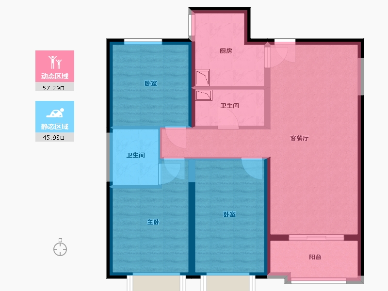 山西省-太原市-融创长风壹號-92.00-户型库-动静分区