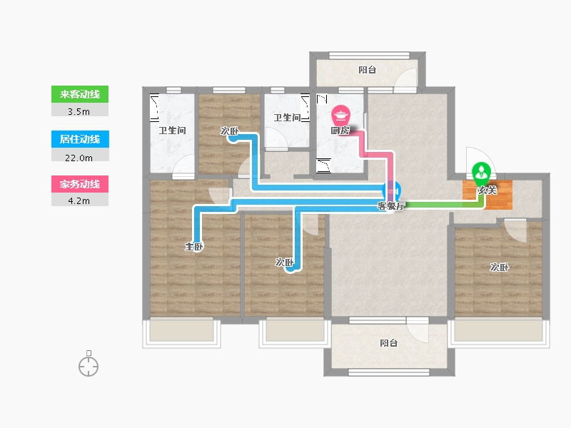 河北省-唐山市-迁西碧桂园·天玺湾-100.27-户型库-动静线